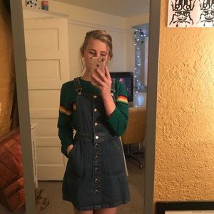 Denim Overall Short Dress